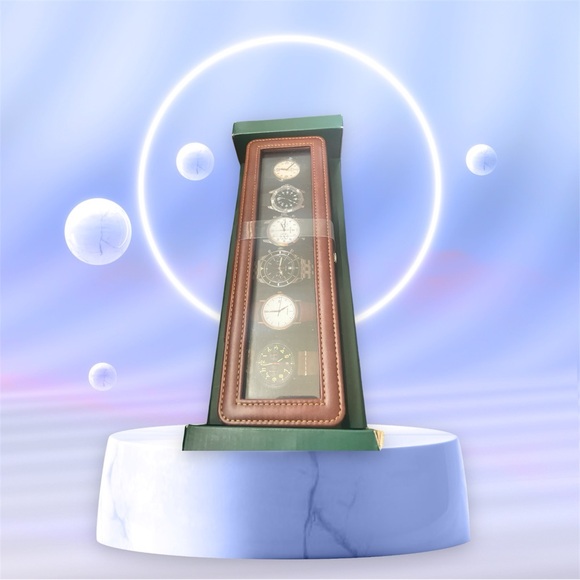 NEW Woodbury Man CASE brown leather watch case with six slots. - Picture 2 of 5